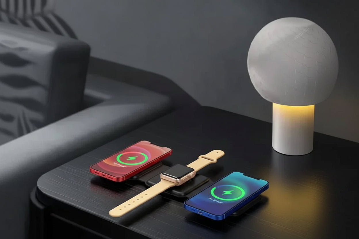 30W 3 in 1 Magnetic Wireless Charger Pad Stand for Iphone 14 13 12 Pro Max Airpods Iwatch Fast Wireless Charging Dock Station