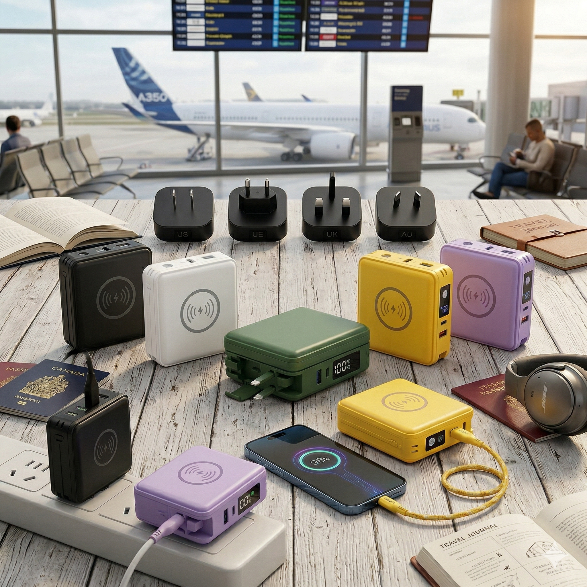 Neopower™ Nikola - Nomad hub 4 in 1 Powerbank 15k mAh con caricatore a muro