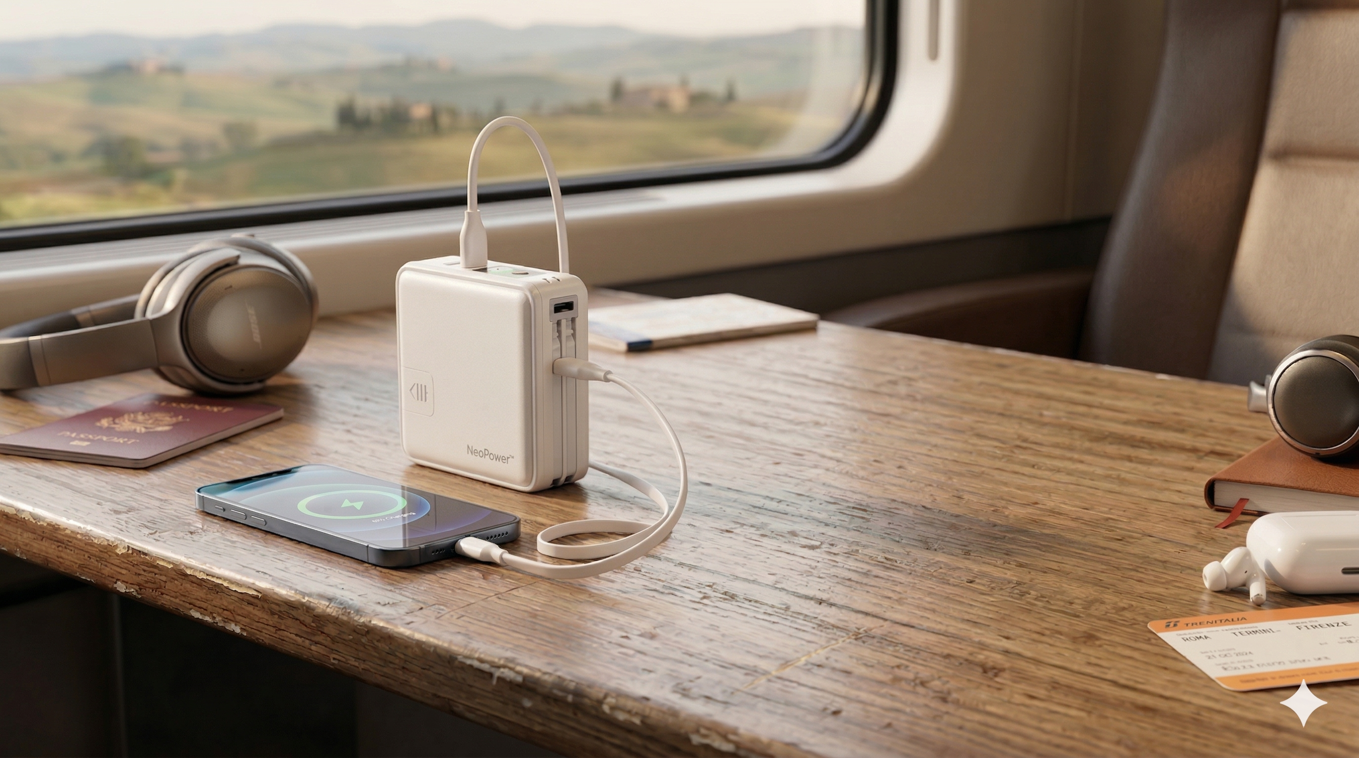 Neopower™ Nikola - Nomad hub 4 in 1 Powerbank 15k mAh con caricatore a muro